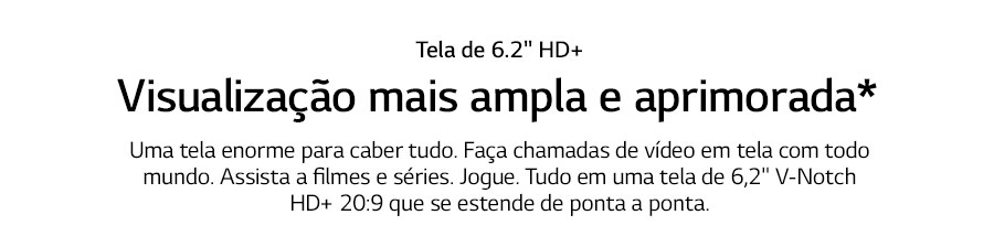 Smartphone LG K22+ 64GB 3GB RAM Tela 6.2 Câmera Dupla Traseira 13MP + 2MP Frontal 5MP Bateria de 3000mAh Titan